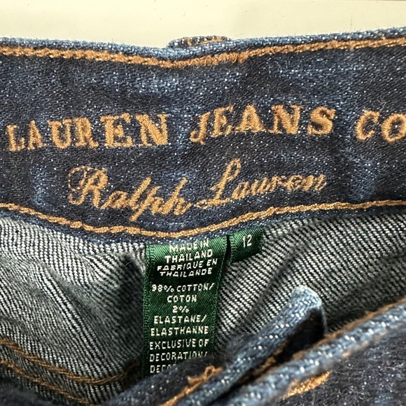 Lauren Jeans Co. Modern Slim Dark Wash Denim Jeans Comfort Fit Size 12 - Picture 9 of 12